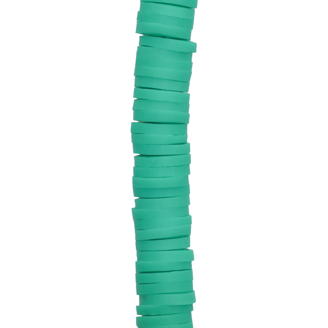 Heishi Beads, Flat Disk Polymer Clay Beads, 6mm, Available in Multiple Colours