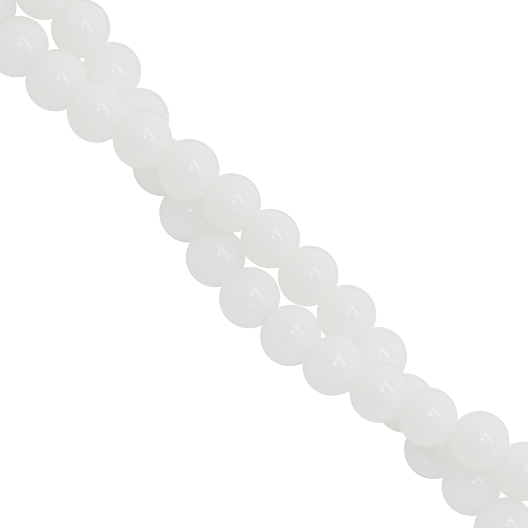 Glass Pearls, 6mm, Approx 140 pcs per strand, Available in Multiple Colour