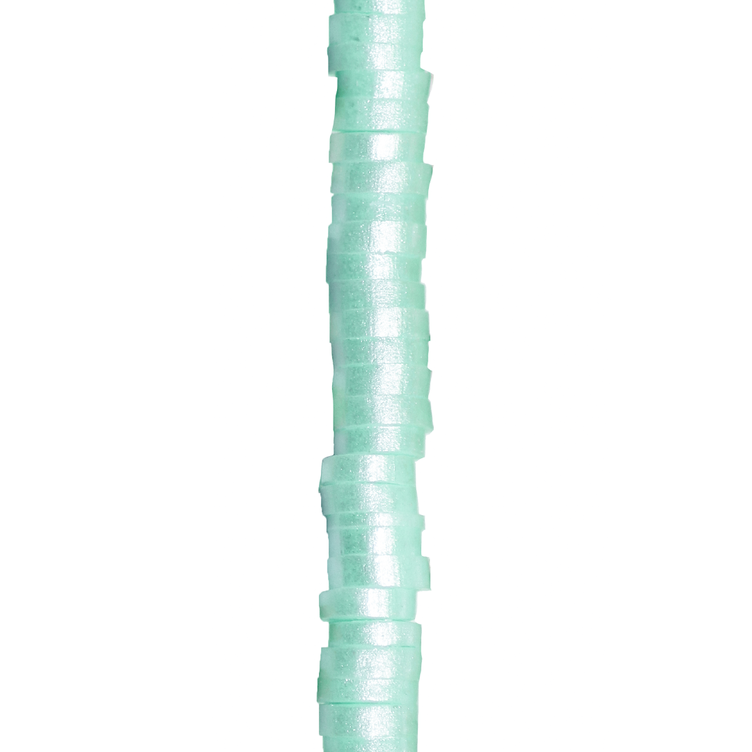 Heishi Beads, Shiny, Flat Disk Polymer Clay Beads, 4mm, Available in Multiple Colours