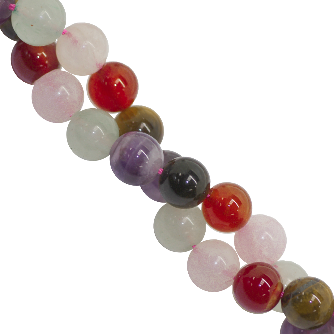 Gemstone Mix: Rose Quartz, Tiger Eye, Carnelian, Amethyst &  Aventurine  Available in Multiple Sizes