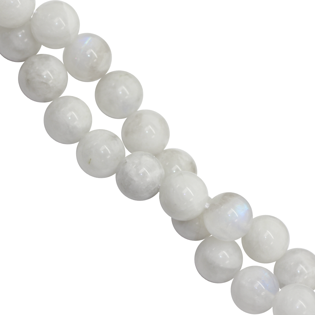 Moonstone, Semi-Precious Stone, 10mm, 35 pcs per strand