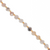 Dice Gemstones with Gold Spacer Bead, 6mm, Available in Various Gemstones