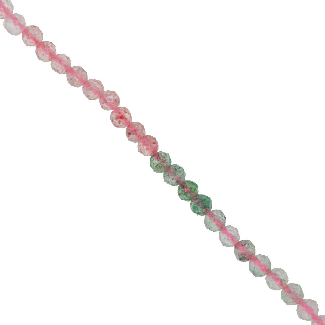 Mixed Gemstones Beads, Faceted, Round, Semi-Precious Stones, 2-2.5mm, Approx 160 pcs per strand