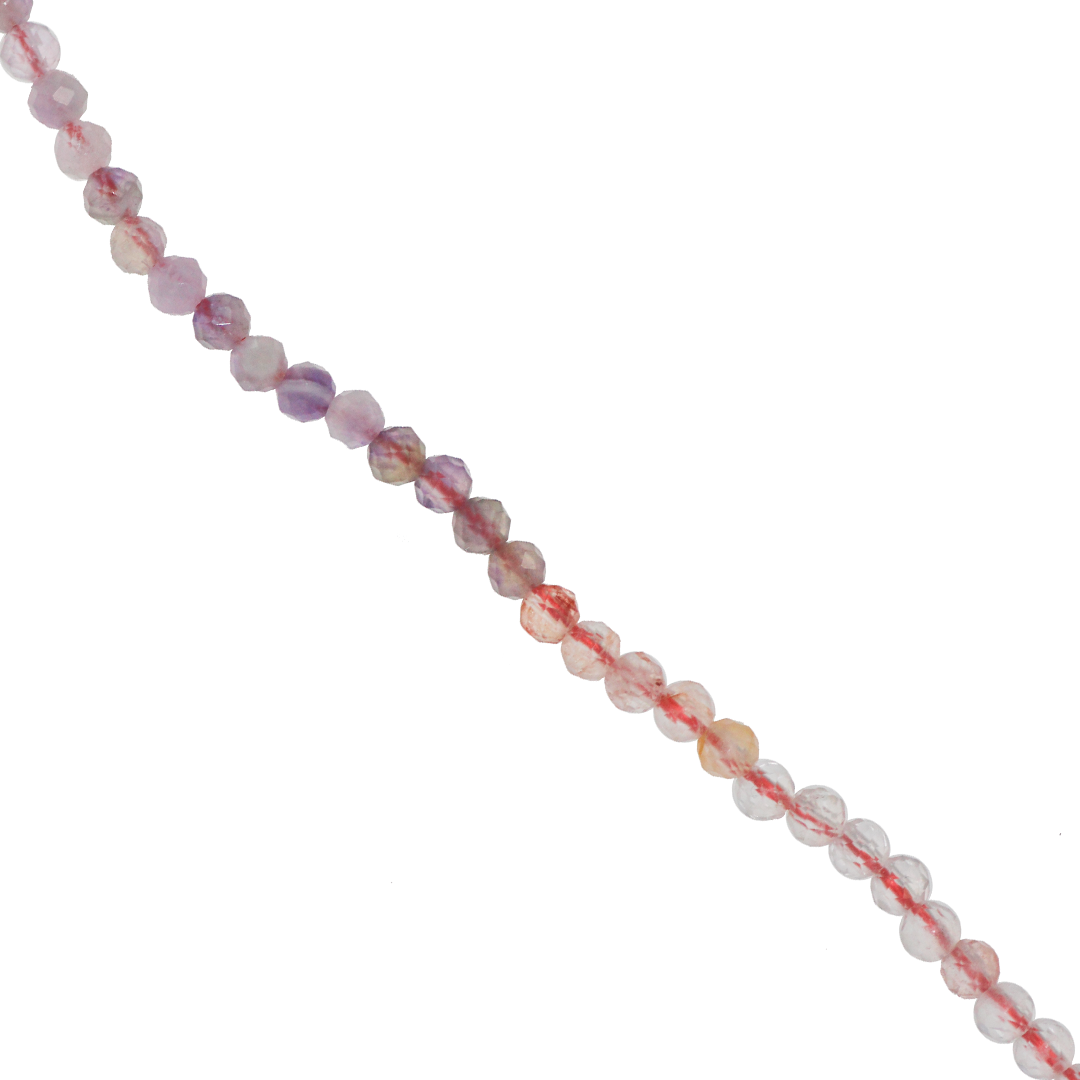 Mixed Gemstones Beads, Faceted, Round, Semi-Precious Stones, 2-2.5mm, Approx 160 pcs per strand