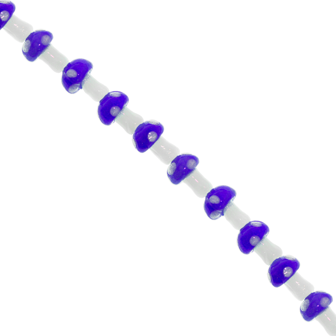 Glass Beads, Mushroom, Available in Multiple Sizes and Colours