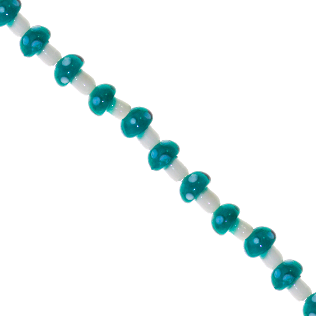 Glass Beads, Mushroom, Available in Multiple Sizes and Colours
