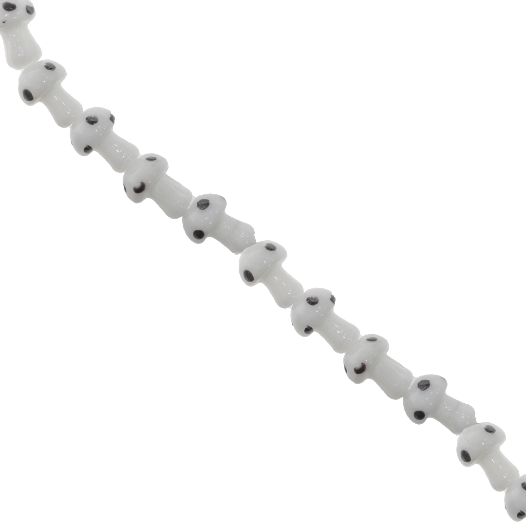 Glass Beads, Mushroom, Available in Multiple Sizes and Colours