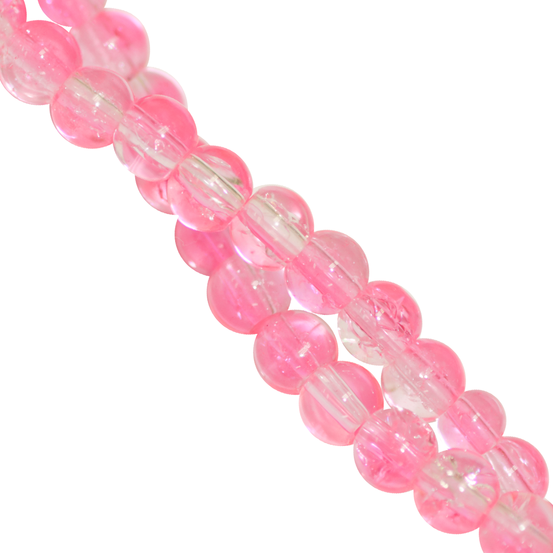 Marble Style Glass Beads, Cracked, 4mm, Approx 190 pcs per strand, Available in Multiple Colours