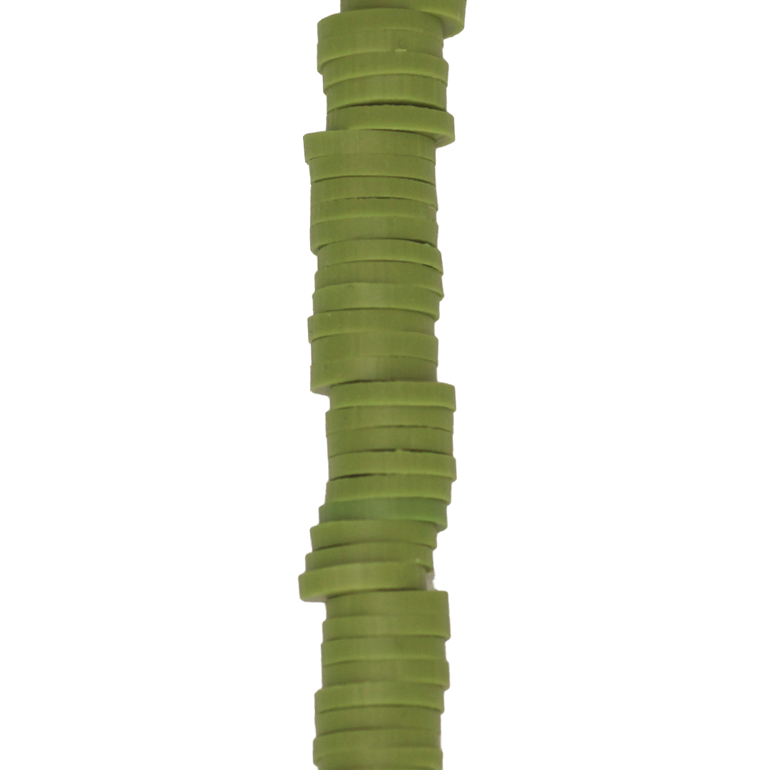 Heishi Beads, Flat Disk Polymer Clay Beads, 6mm, Available in Multiple Colours