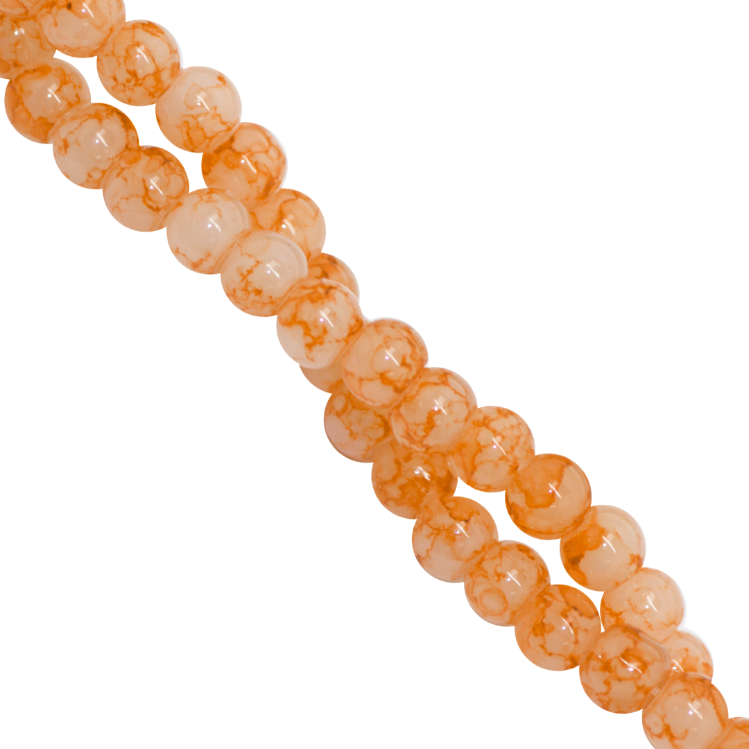 Marble Style Glass Beads, Tie Dye, 4mm, Approx 190 pcs per strand, Available in Multiple Colours