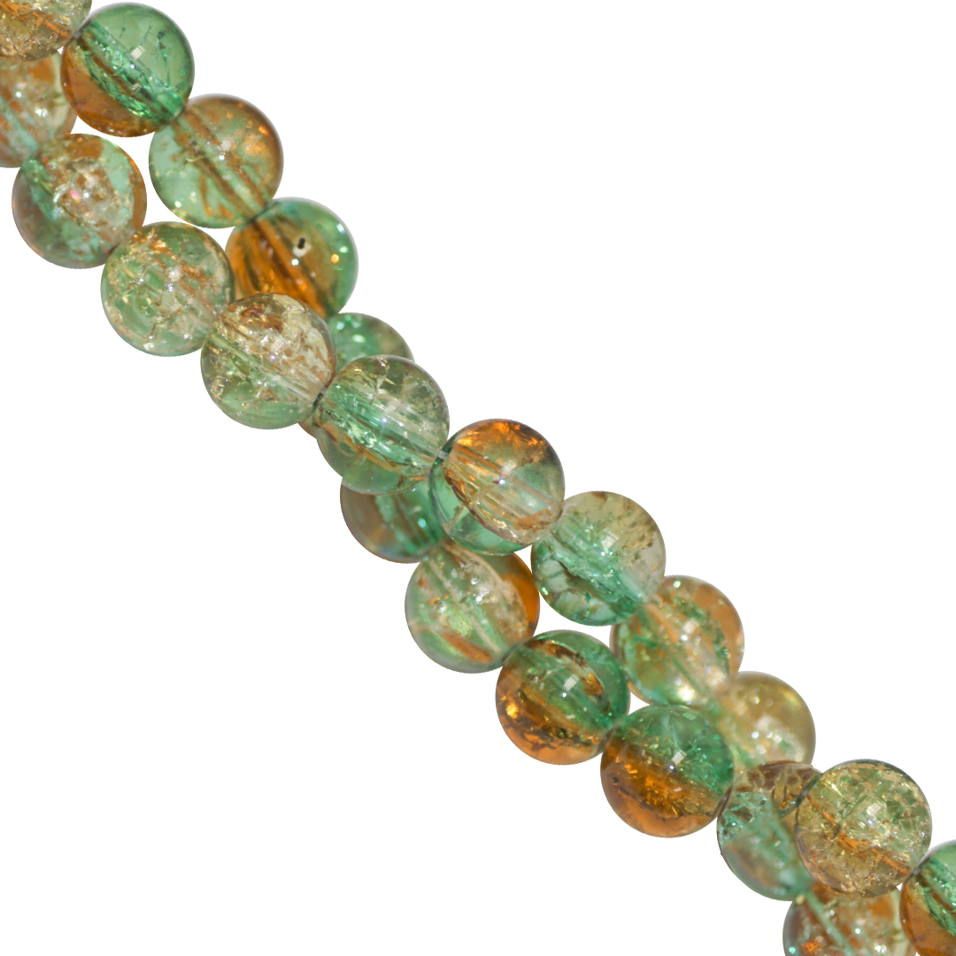 Marble Style Glass Beads, Cracked, 10mm, Approx 80 pcs per strand, Available in Multiple Colours