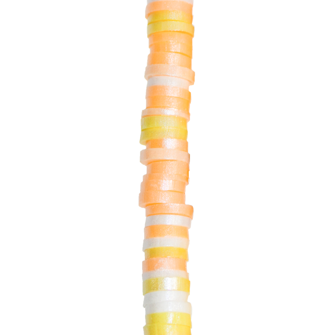 Heishi Beads, Shiny, Flat Disk Polymer Clay Beads, 6mm, Available in Multiple Colours
