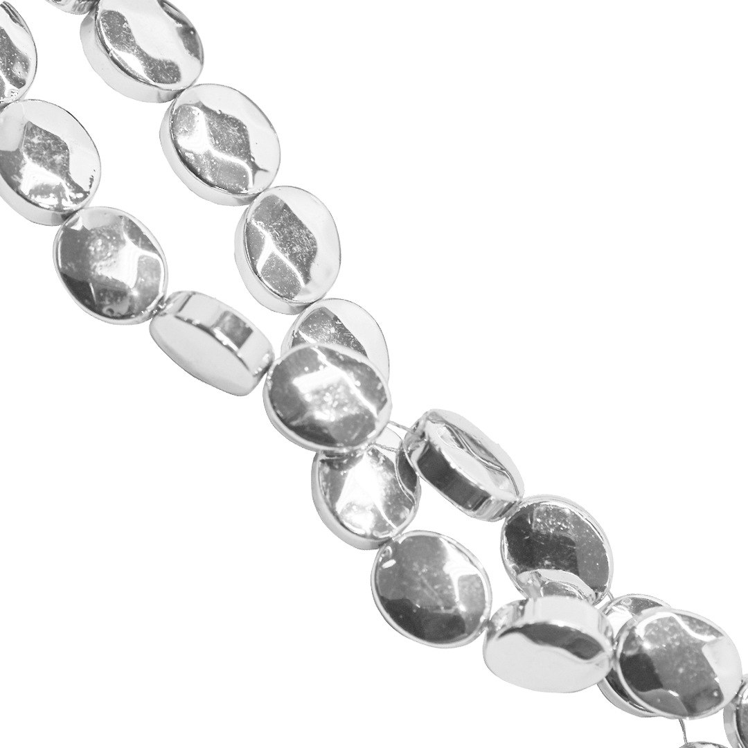 Hematite, Faceted, Oval, Semi-Precious Stone, 10mm x 8.5mm, Approx 38 pcs per strand, Available in Multiple Colours