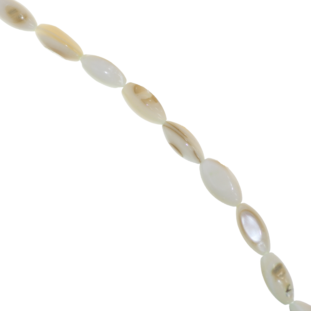 Shell Beads, Dyed, Oval, 5mm x 11mm, Approx 30 pcs per strand, Available in Multiple Colours