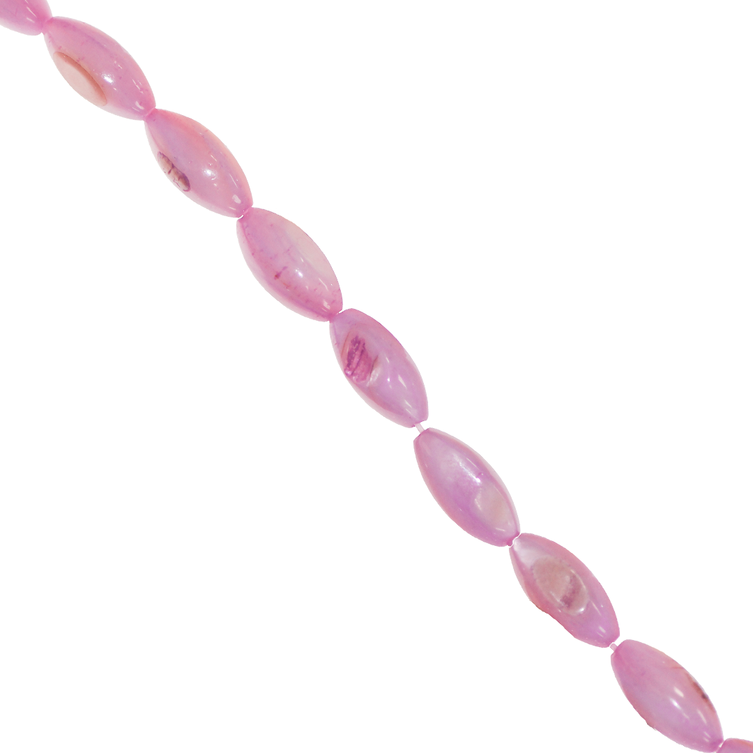 Shell Beads, Dyed, Oval, 5mm x 11mm, Approx 30 pcs per strand, Available in Multiple Colours
