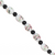 Porcelain Beads, Oval, Floral, 10mm x 8mm, White, Black Spacer, Approx 12 pcs per strand, Available in Multiple Colours
