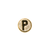 Spacer, Alphabet, Round, Flat, Gold, Alloy, 8mm, Sold Per pkg of 5