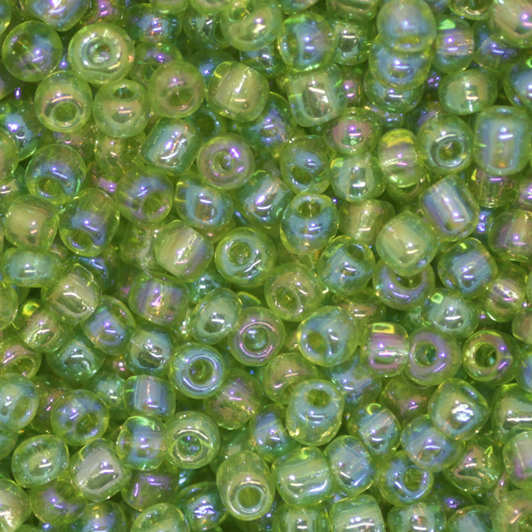 Seed Bead Bulk Bag - 8/0 - Pea Green Luster - 448g/13,000pcs
