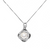 Necklace, Cubic Zirconia Pearl Flower, 925 Sterling Silver, 18" - 1pc