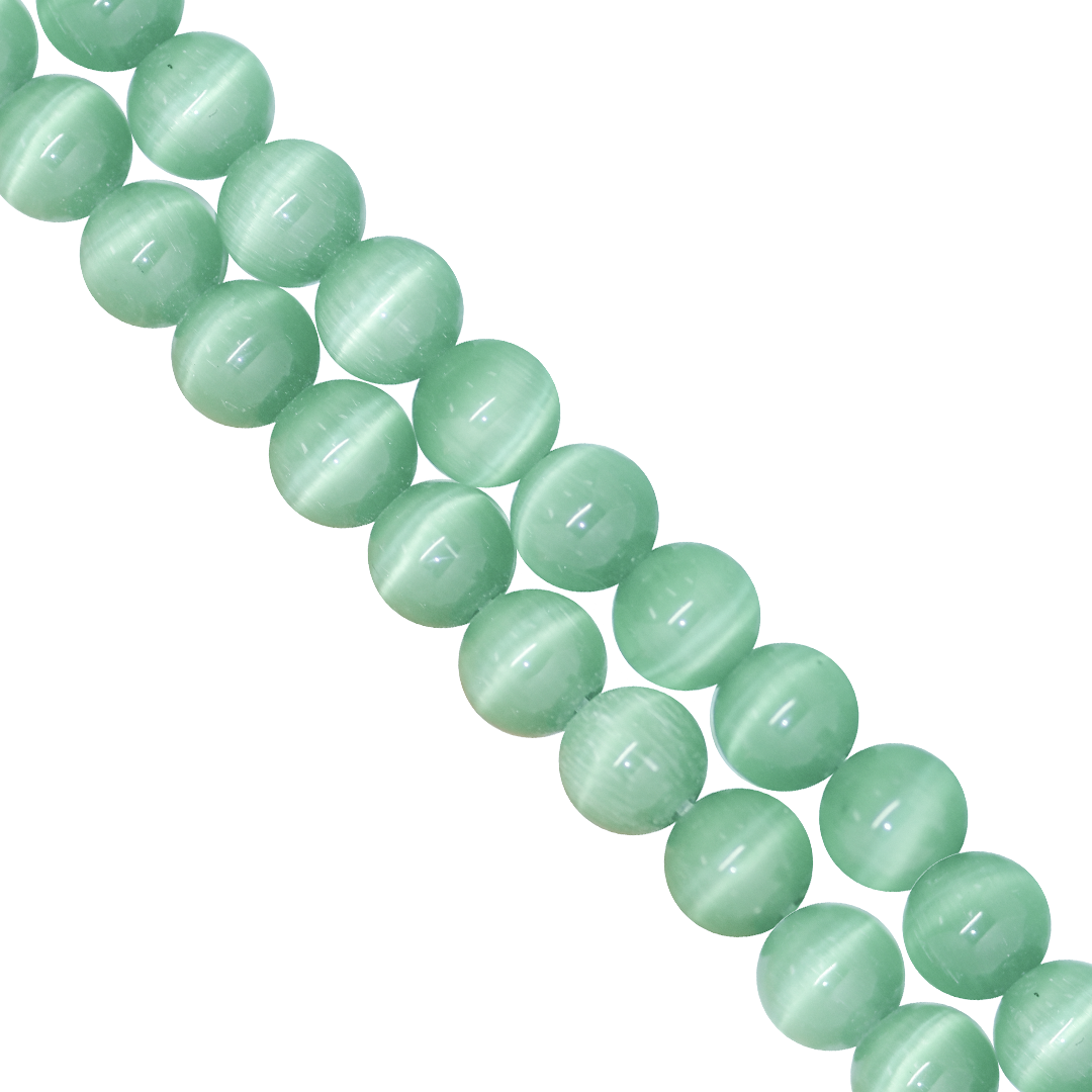 Cats Eye, Glass Beads, Available in 3 Sizes and 12 Colours