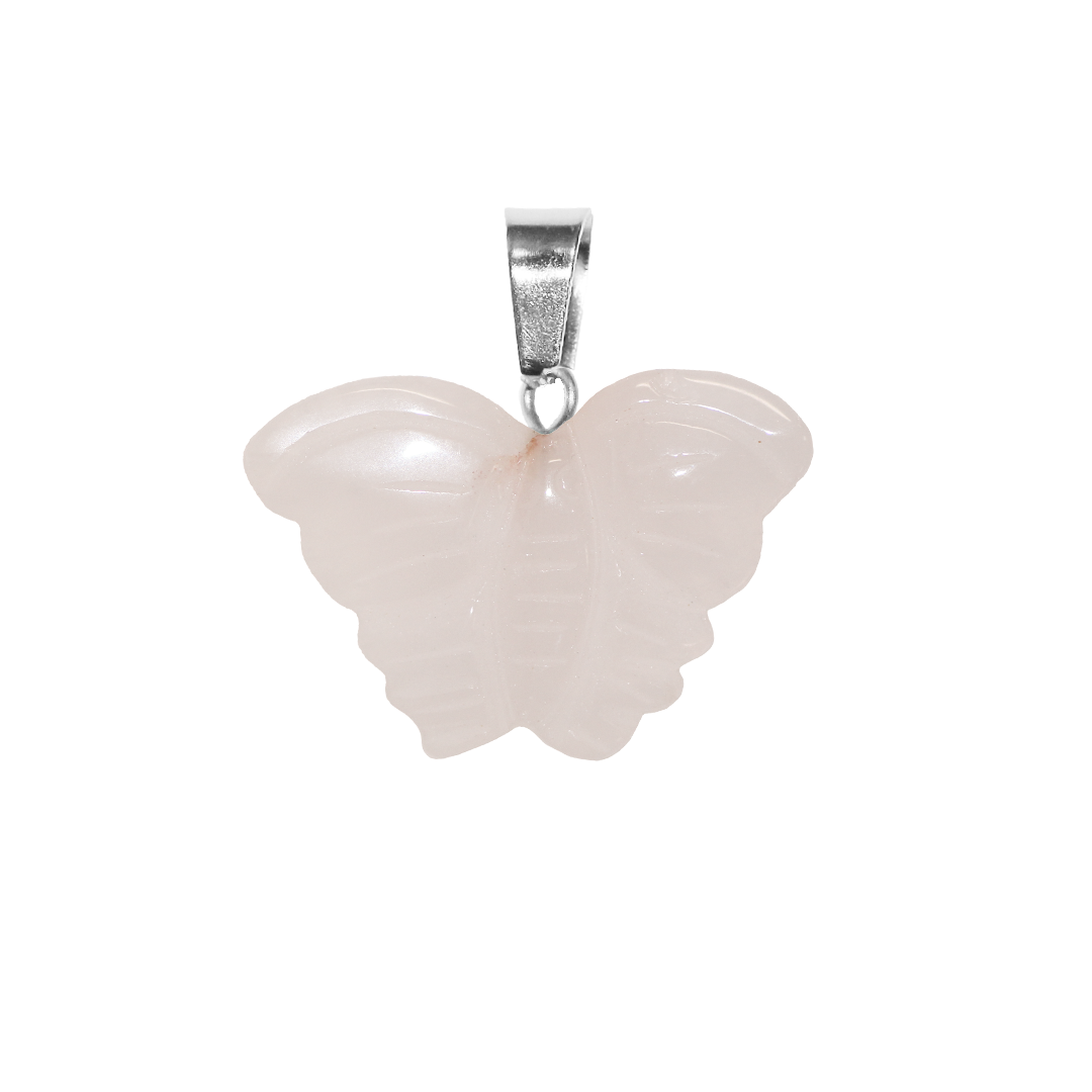 Gemstone Pendant, Butterfly, 29mm x 40mm, Available in Multiple Gemstones - 1 pc