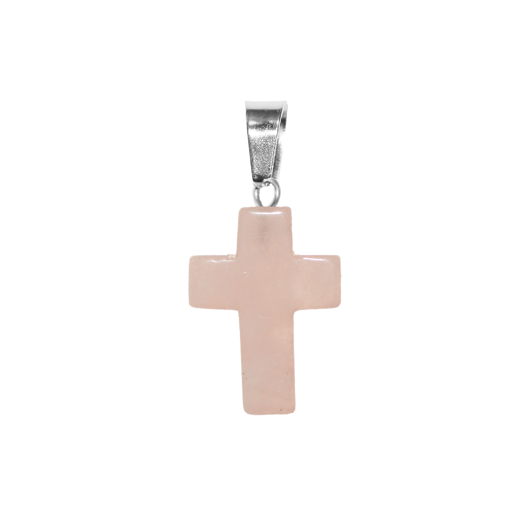 Gemstone Pendant, Cross, 25mm x 18mm, Available in Multiple Semi-Precious Stones, Sold Per pkg of 1