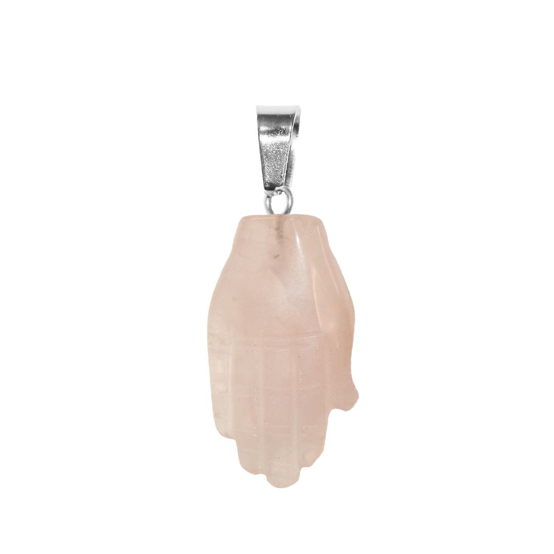 Gemstone Pendant, Hand, 43mm x 23mm, Available in Multiple Gemstones - 1 pc