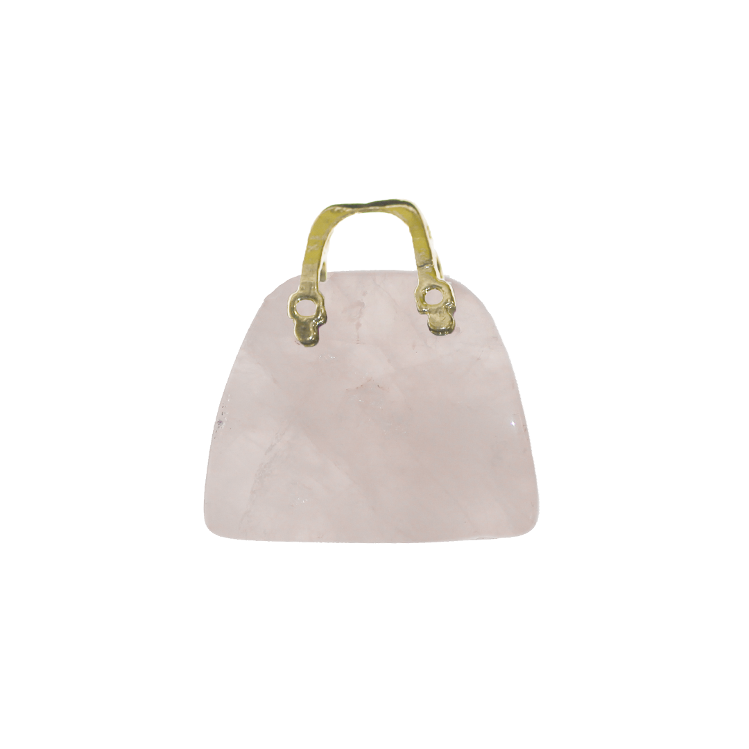 Gemstone Pendant, Handbag, Semi-Precious Stone, Approx 26mm x 25mm, Sold Per pkg of 1, Available in Multiple Gemstones