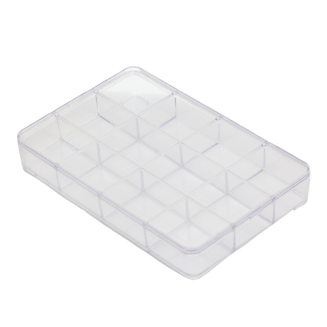 Tools, Acrylic Bead Organizer Container, 23cm x 15cm x 3.5cm, 12 Compartments, 1pc