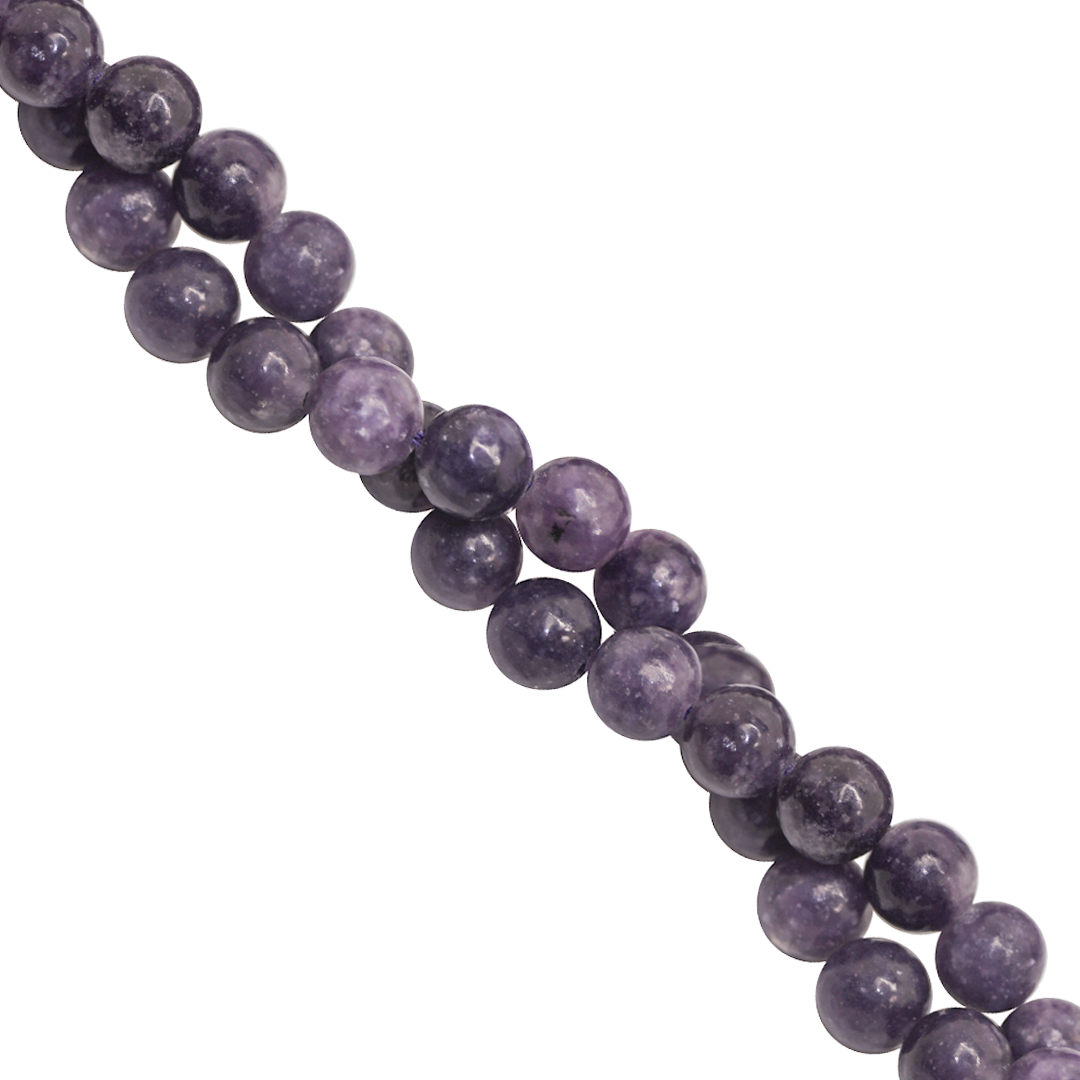 Purple Lepidolite, Semi-Precious Stone, 8mm, 45 pcs per strand