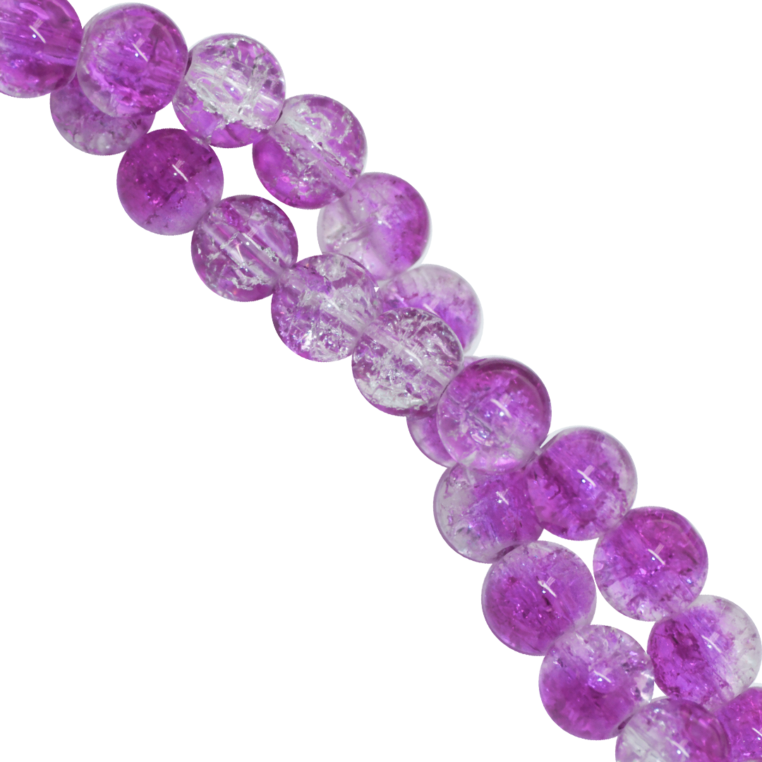 Marble Style Glass Beads, Cracked, 8mm, Approx 95 pcs per strand, Available in Multiple Colours