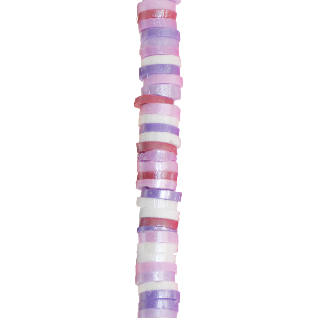 Heishi Beads, Shiny, Flat Disk Polymer Clay Beads, 6mm, Available in Multiple Colours