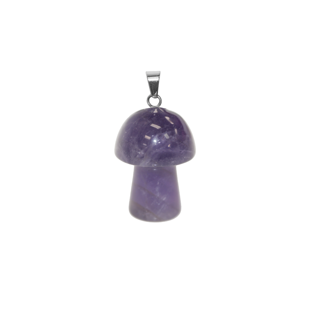 Gemstone Pendant, Mushroom, Semi-Precious Stone, Approx 21mm x 15mm, Sold Per pkg of 1, Available in Multiple Gemstones