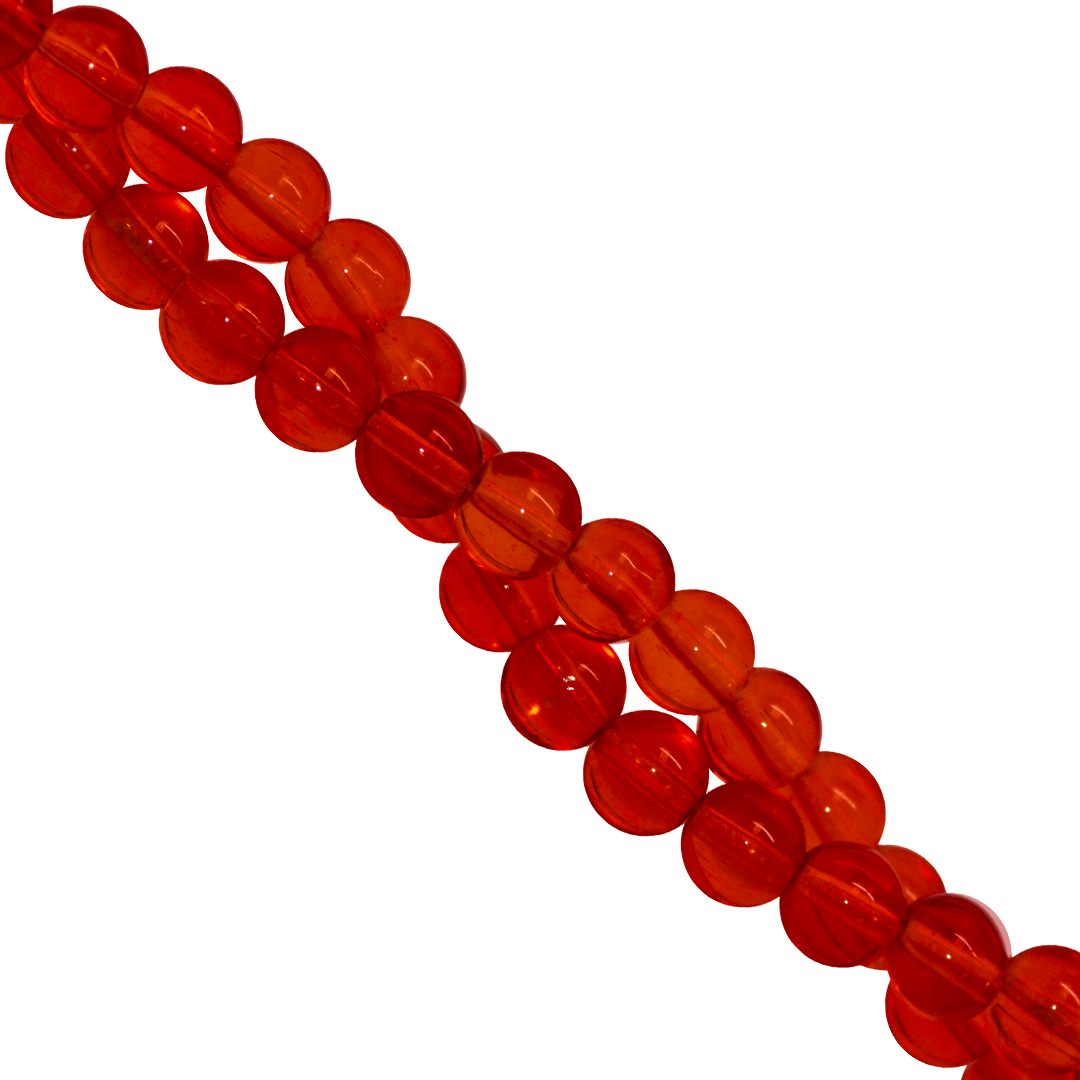 Clear Glass Beads, 8mm, Approx 95 pcs per strand, Available in Multiple Colours