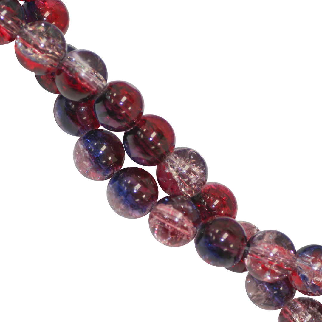 Marble Style Glass Beads, Cracked, 10mm, Approx 80 pcs per strand, Available in Multiple Colours