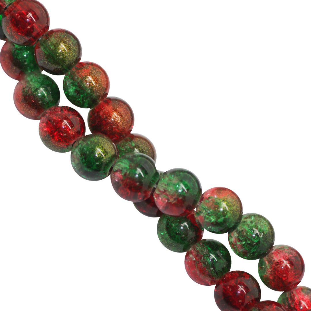 Marble Style Glass Beads, Cracked, 8mm, Approx 95 pcs per strand, Available in Multiple Colours