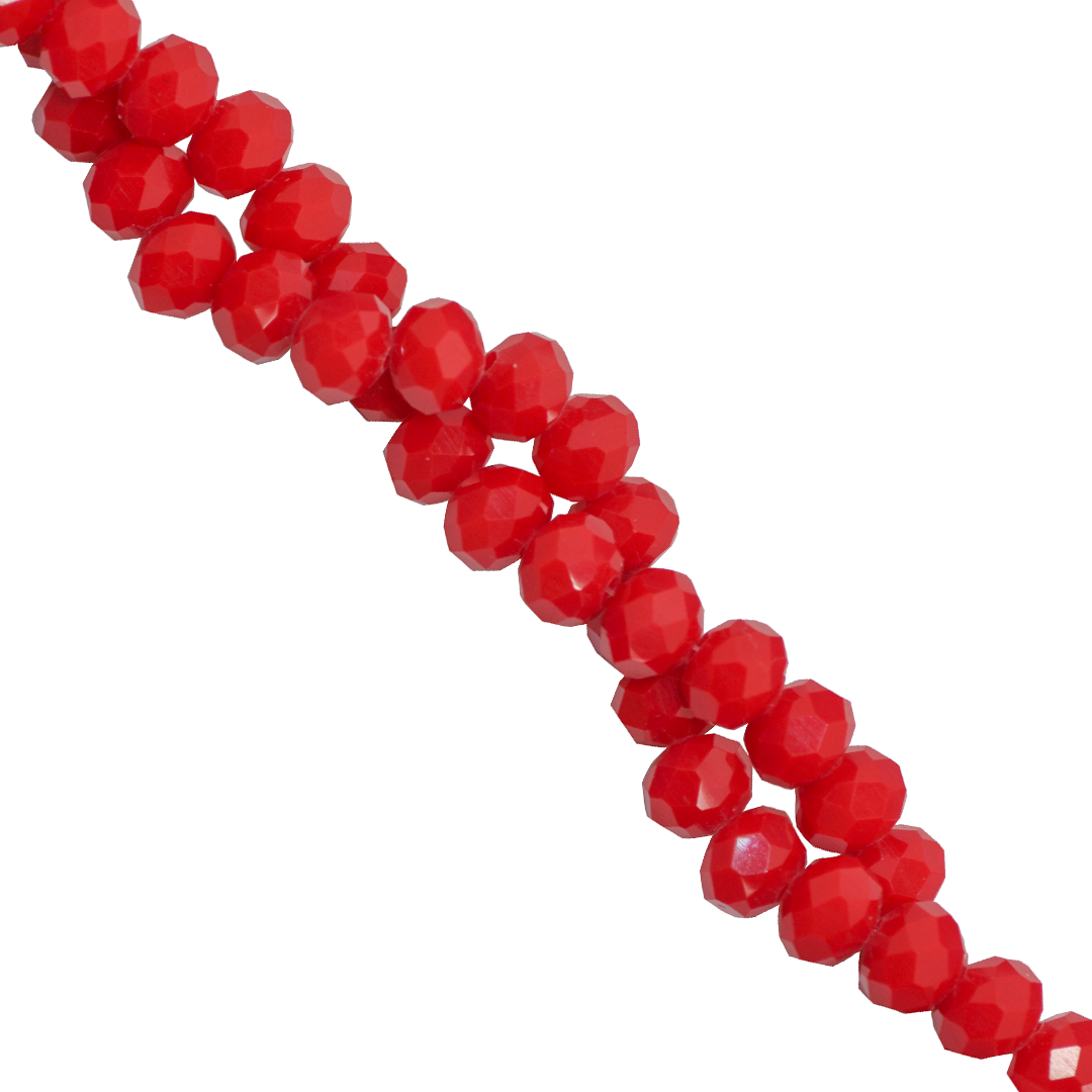 Glass Crystal Beads, Faceted, Rondelle, 8mm x 6.5mm, Approx 60 pcs per strand, Available in Multiple Colours