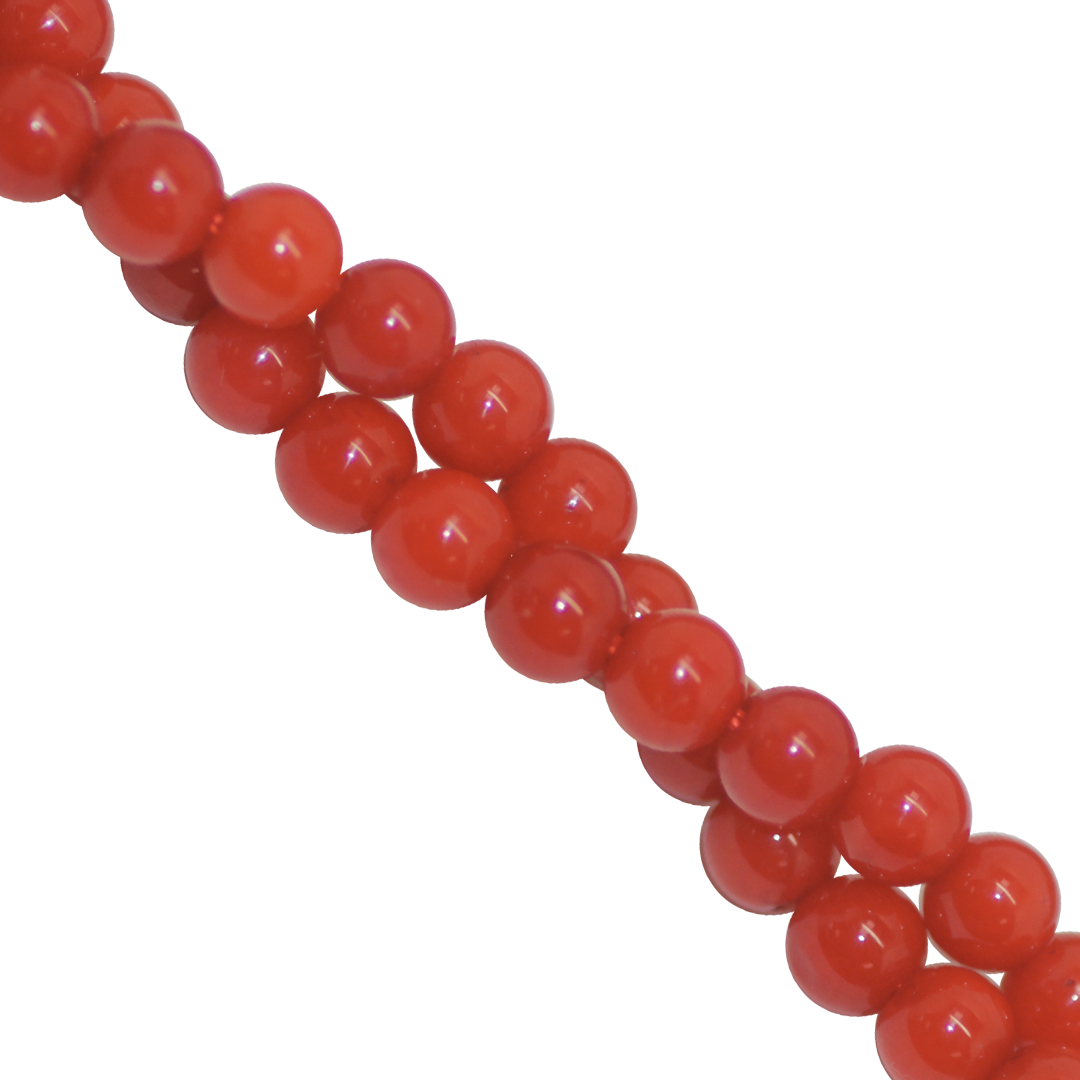 Red Coral, Semi-Precious Stone, 4mm, Approx 100 pcs per strand