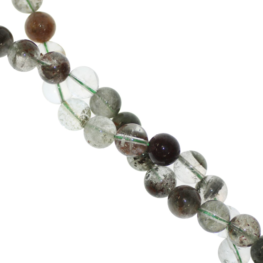 Green Phantom Quartz, Semi-Precious Stone, 6mm, Approx 60 pcs per