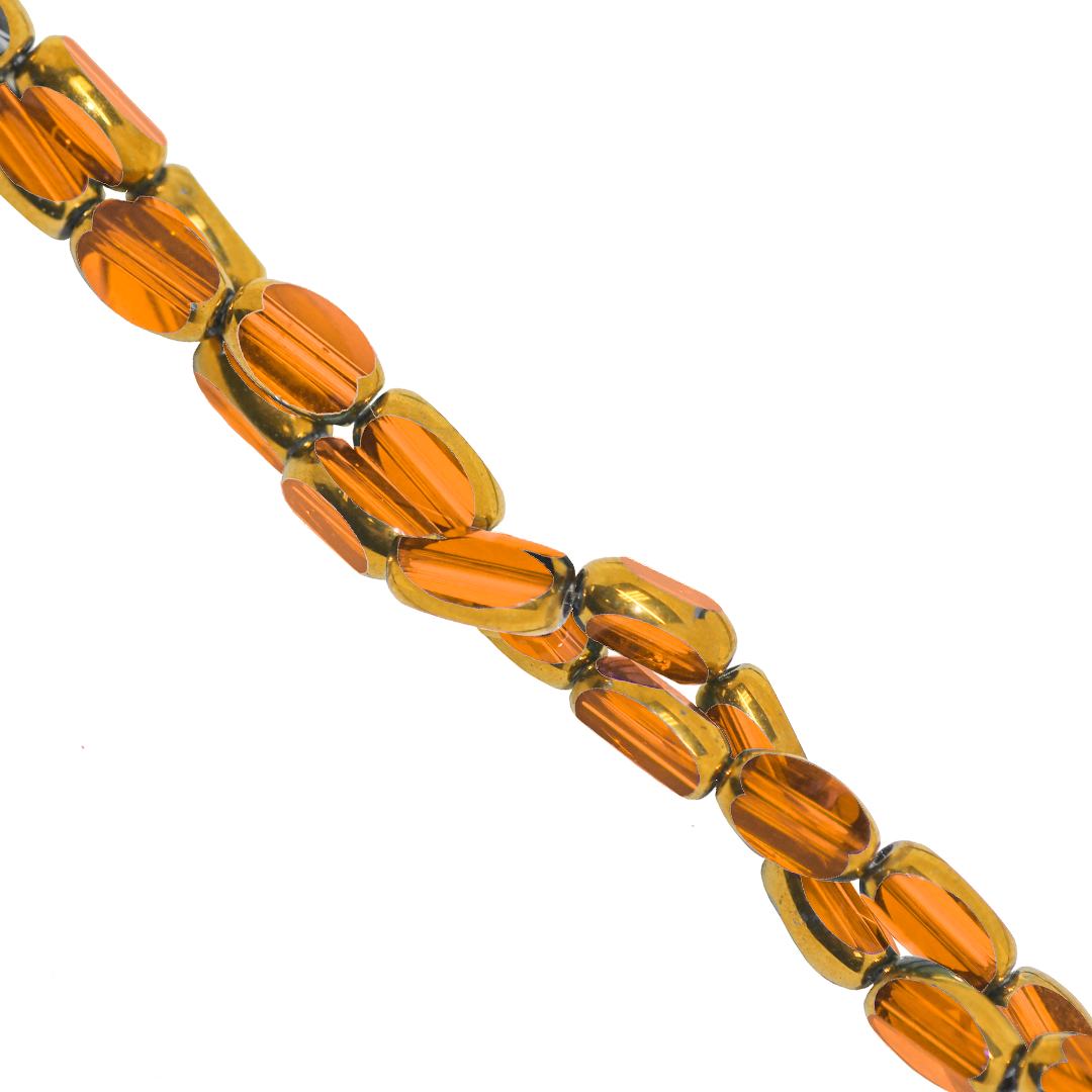 Glass Rice Beads, Transparent, 7mm x 3.5mm, Approx 45 pcs per strand, Available in Multiple Colours