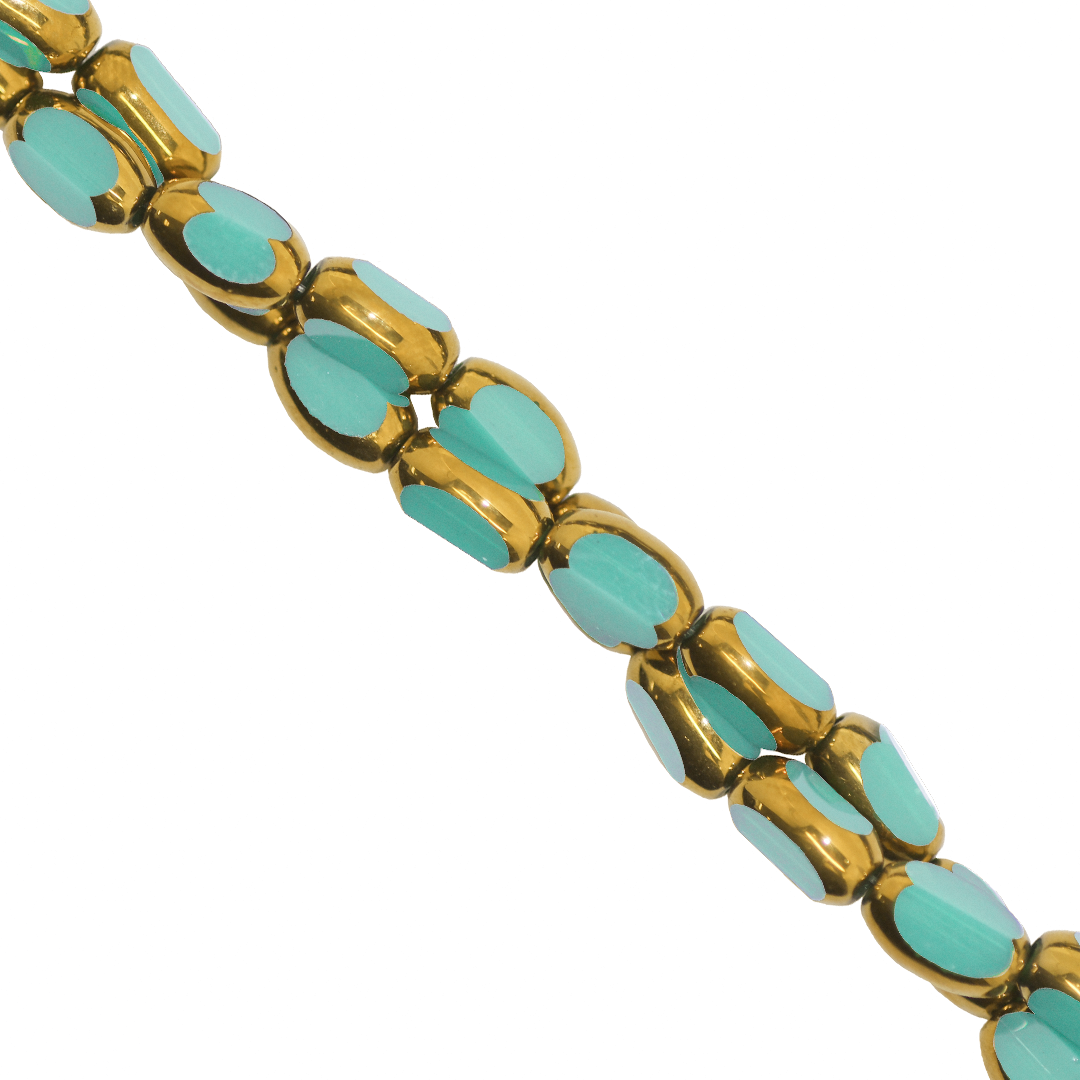 Glass Rice Beads, Opaque, 7mm x 3.5mm, Approx 45 pcs per strand, Available in Multiple Colours