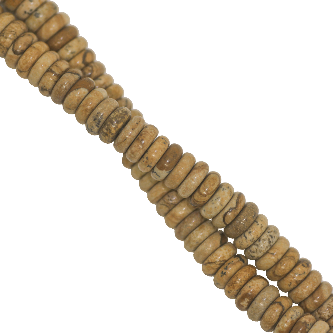 Rondelle Semi-Precious Stone, 6mm, Approx 180 pcs per strand, Available in Multiple Stones