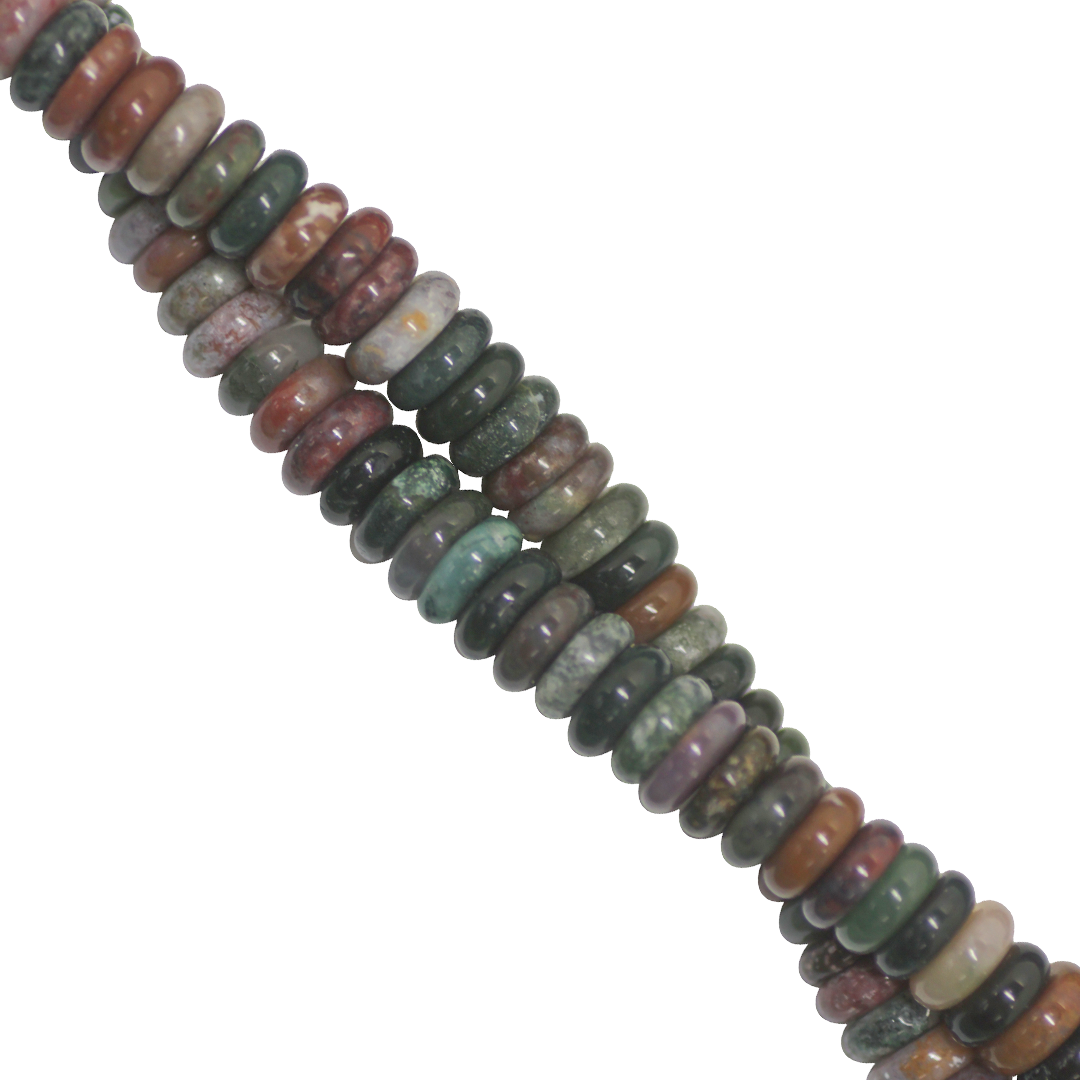 Rondelle Semi-Precious Stone, 6mm, Approx 180 pcs per strand, Available in Multiple Stones