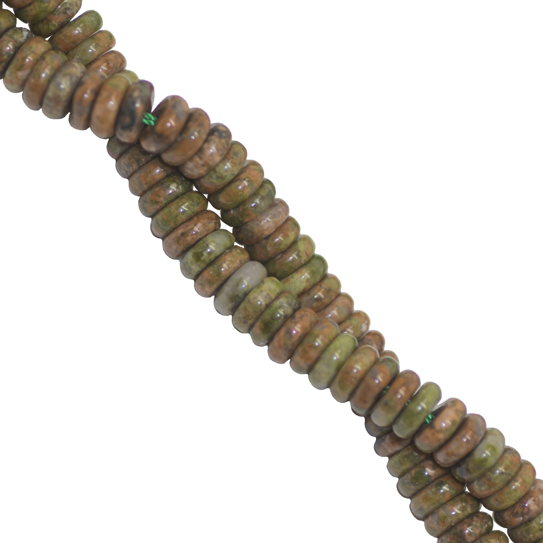 Rondelle Semi-Precious Stone, 6mm, Approx 180 pcs per strand, Available in Multiple Stones