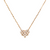 Necklace, Cubic Zirconia Flower Heart, 925 Sterling Silver, 16" + 1.5" extension - 1pc