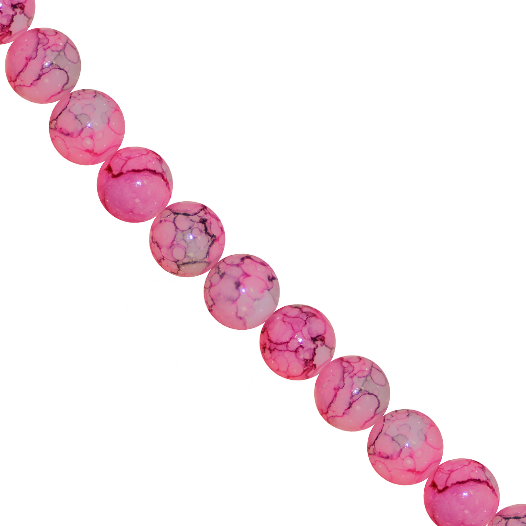 Marble Style Glass Beads, Opaque, 4mm, Approx 190 pcs per strand, Available in Multiple Colours