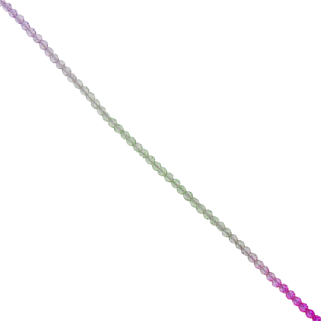 Glass Crystal Beads, Faceted, Round, 2mm, Approx 170 pcs per strand, Available in Multiple Colours