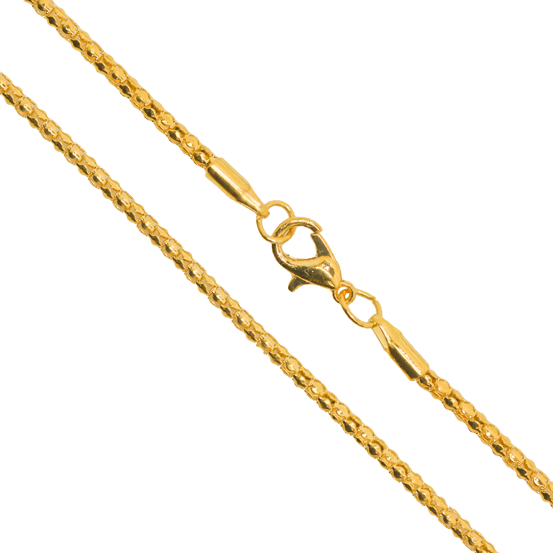 Chains, Round Box, Alloy, 24 inches, Sold Per pkg of 12, Available in 3 Colours