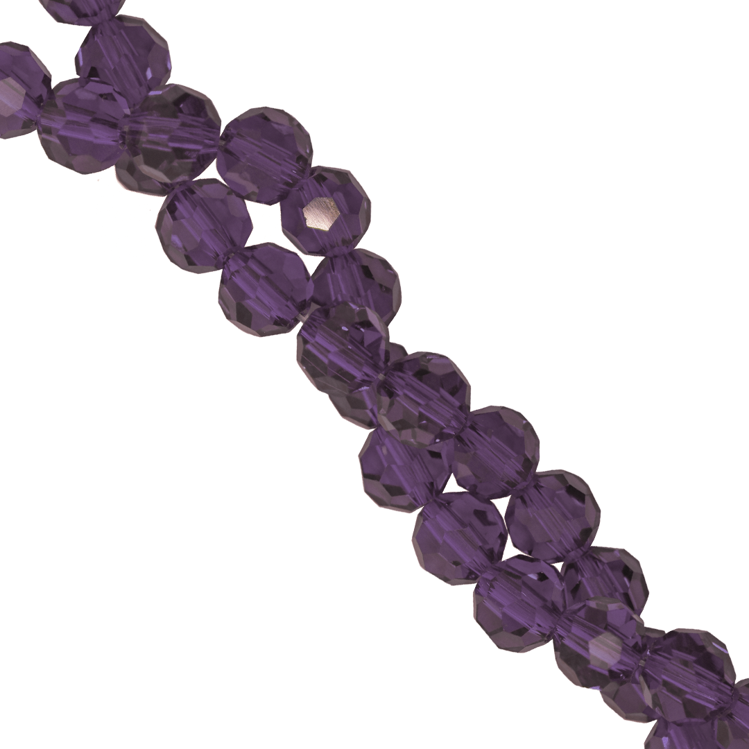 Glass Crystal Beads, Round, Faceted, 3mm, Approx 170 pcs per strand, Available in Multiple Colours