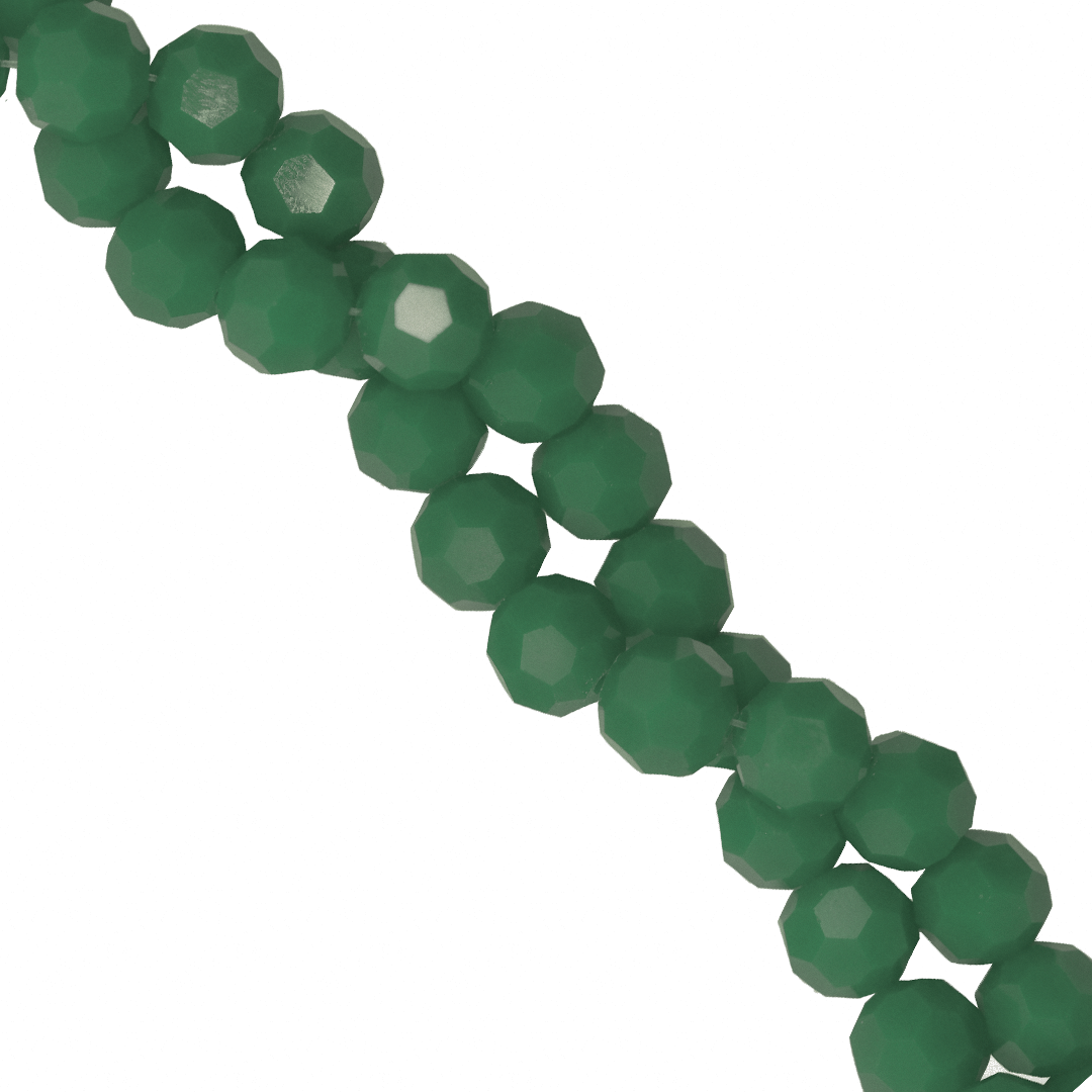 Glass Crystal Beads, Round, Faceted, 6mm, Approx 90 pcs per strand, Available in Multiple Colours